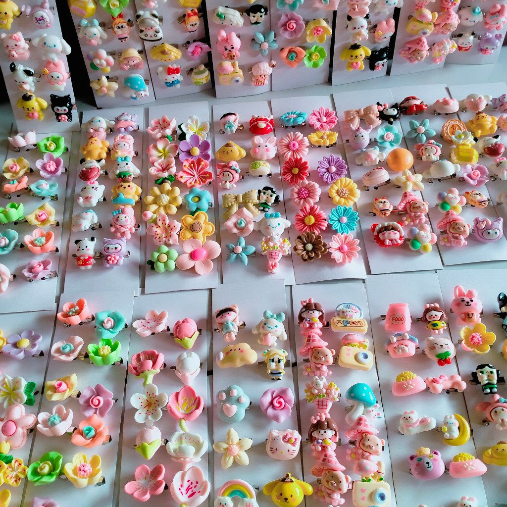12 Pcs Bros Clay Sanrio Bunga Pita - Bros Hijab- Bros Dagu Karakter