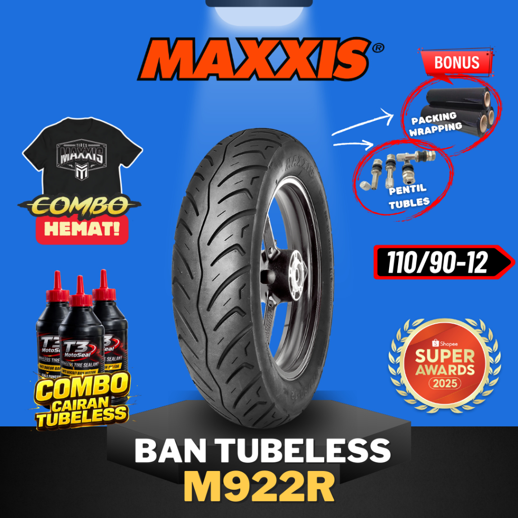 [READY COD] BAN MAXXIS M922 - 110/90-12 / 110-90-12 / BAN TUBELESS 110/90-12 BAN MOTOR SCOPPY / BAN 