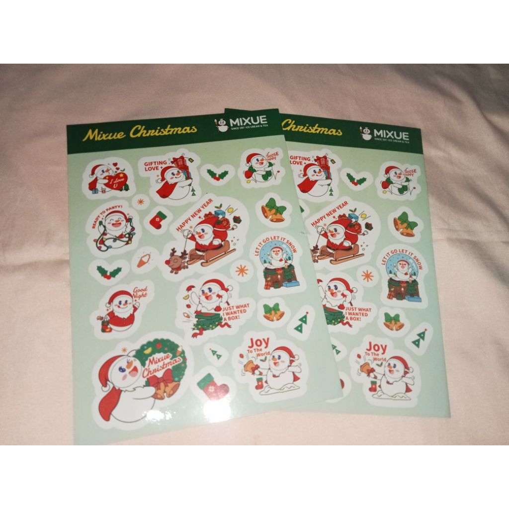 Stiker Christmas mixue 2024 official
