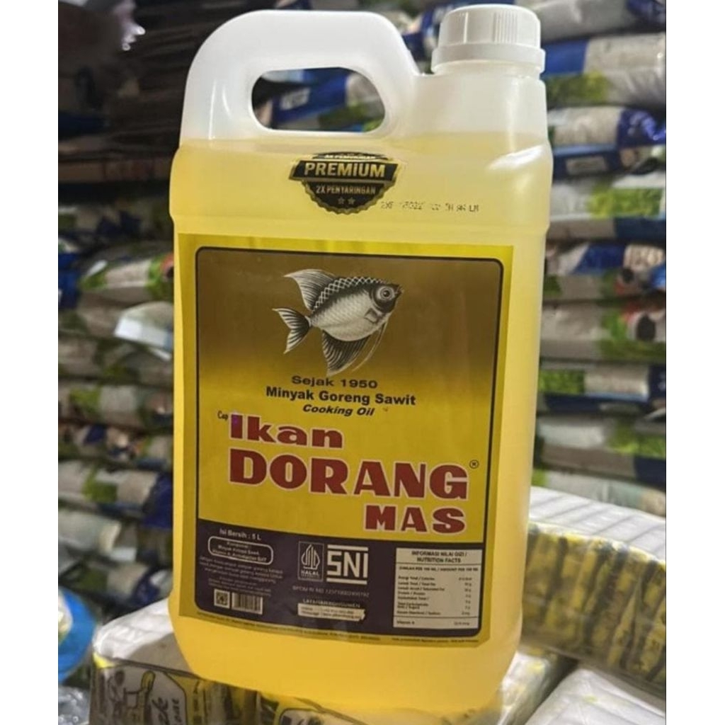 (5 LITER)Minyak Goreng Ikan Dorang Mas 5 Liter - Premium, Bersih, Bebas Kolesterol