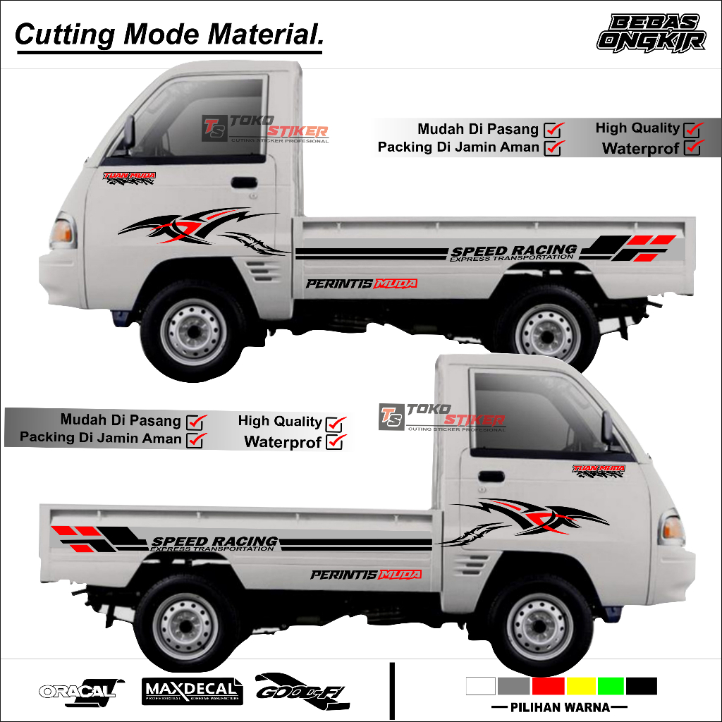 Stiker Mobil Pickup PERINTIS MUDA CUTING STIKER MOBIL PICK UP
