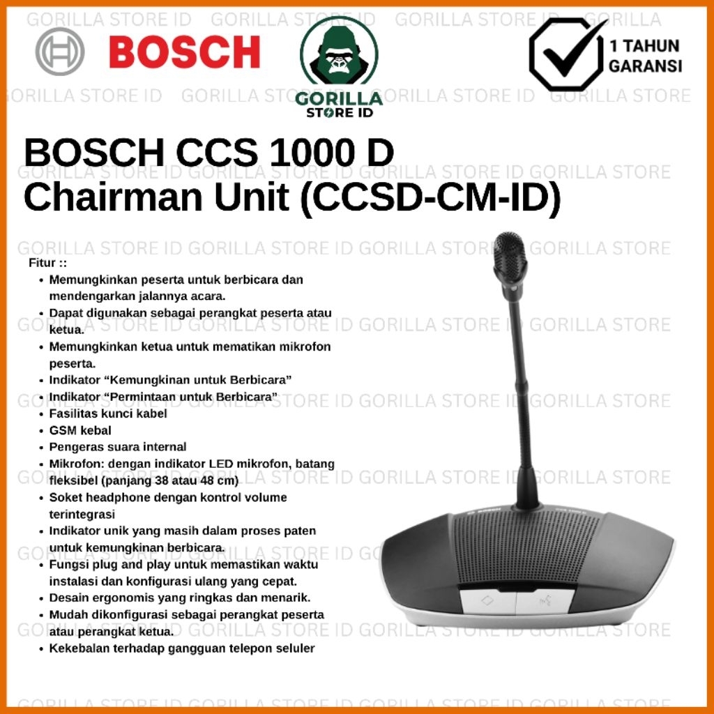 BOSCH CCS 1000 D Chairman Unit CCSD-CM-ID