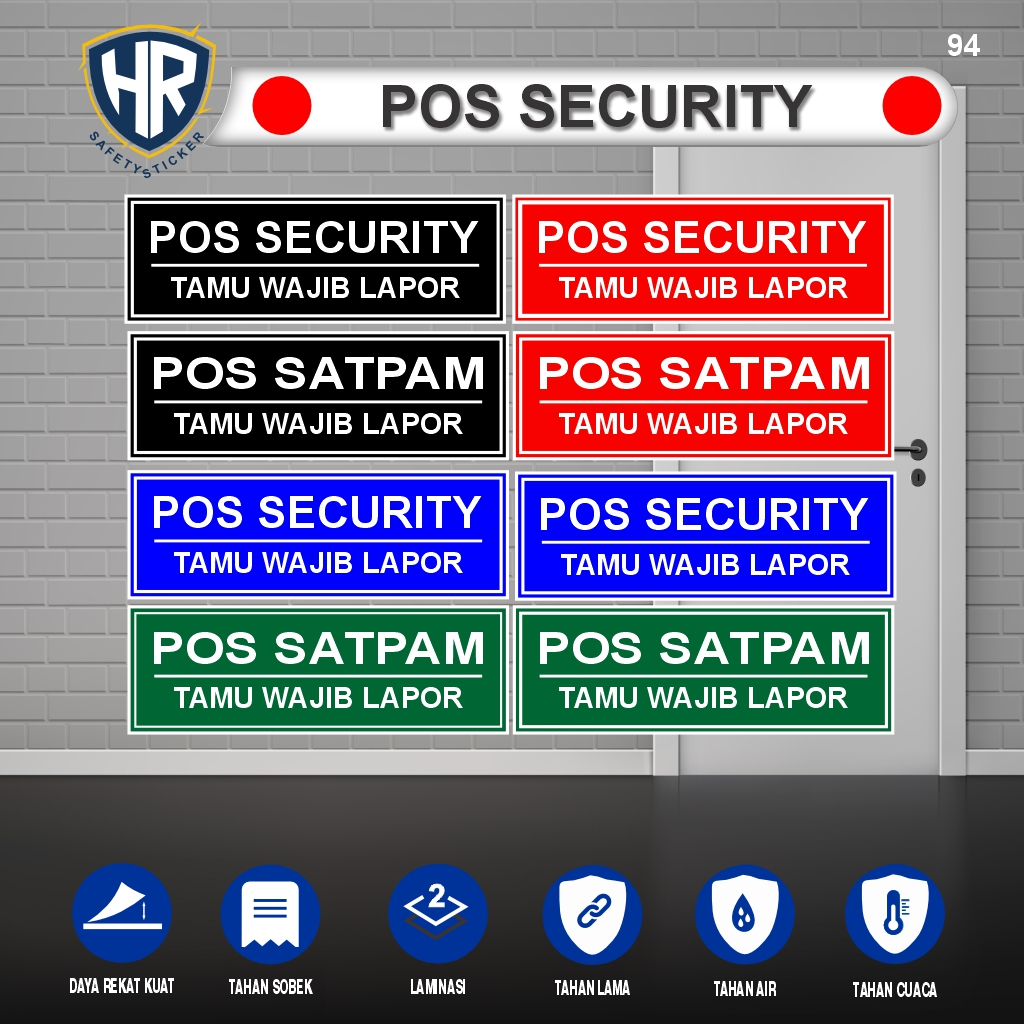 Stiker Pos Security – Sticker Penanda Pos Satpam Waterproof