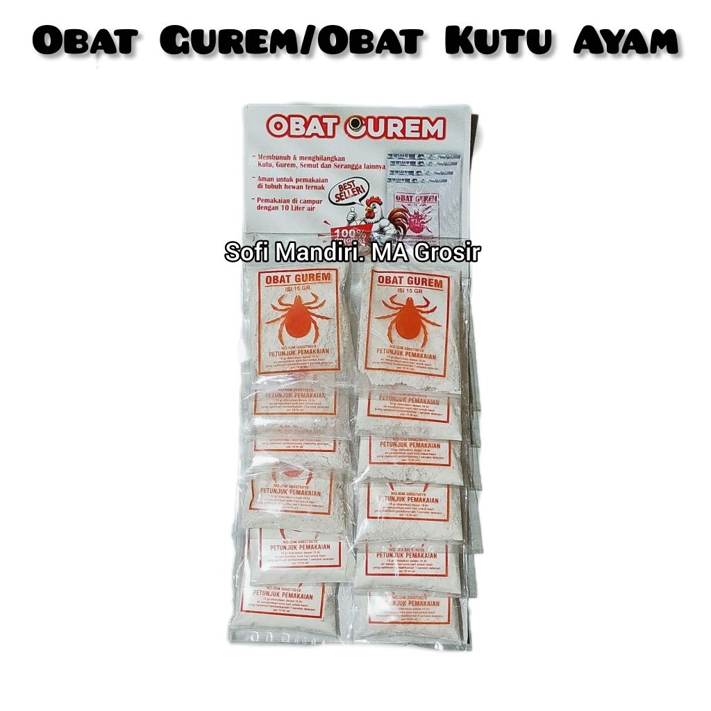(12pcs) Obat Gurem Ayam Sapi Kambing / Obat Kutu Ayam Pembasmi Hama Semprot Efektif
