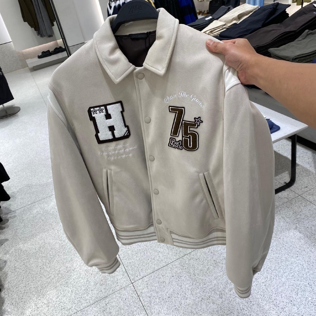 Jastipp. Jacket Baseball Suede Zara (Man)