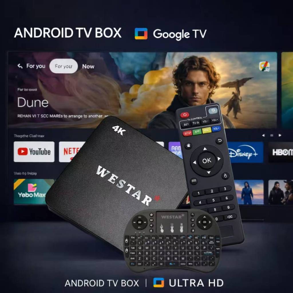 WESTAR W1 Android TV BOX 4K Ultra HD Netflix Smart TV Box WESTAR Premium Android Box