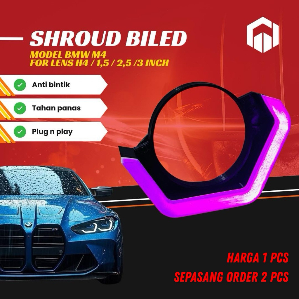 shroud biled model bmw m8 / 1,5 /2,5 / 3 inch anti bintik custom 3d print