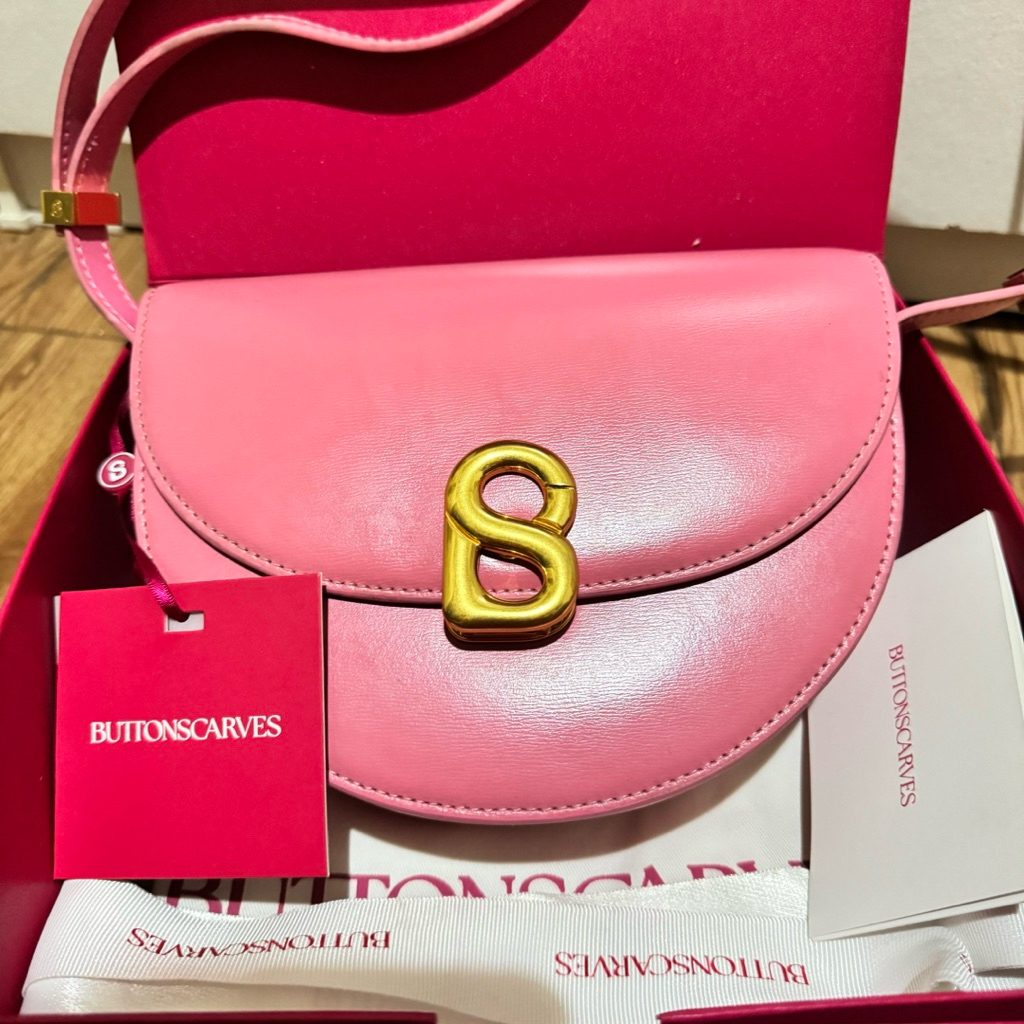 PRELOVED OLIVIA BAG MAGENTA BUTTONSCARVES