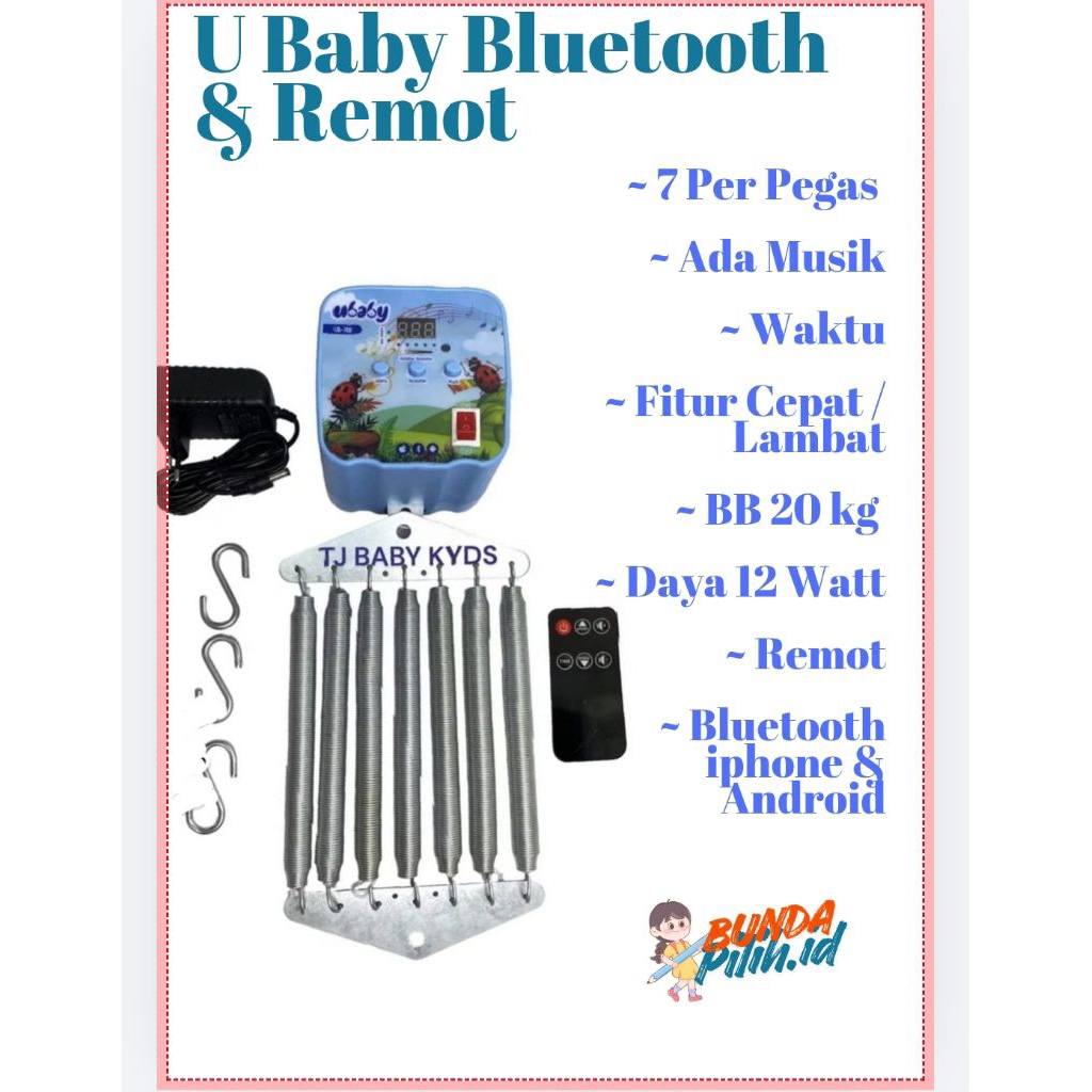 Ayunan Listrik U baby 7 per Remot & Bluetoth ( AMAN COD SE- INDONESIA )