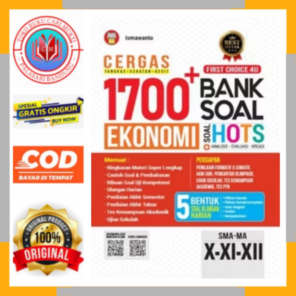 YRAMA WIDYA BUKU CERGAS 1700 PLUS BANK SOAL EKONOMI UNTUK SMA/MA KELAS 10,11,12 KURIKULUM MERDEKA