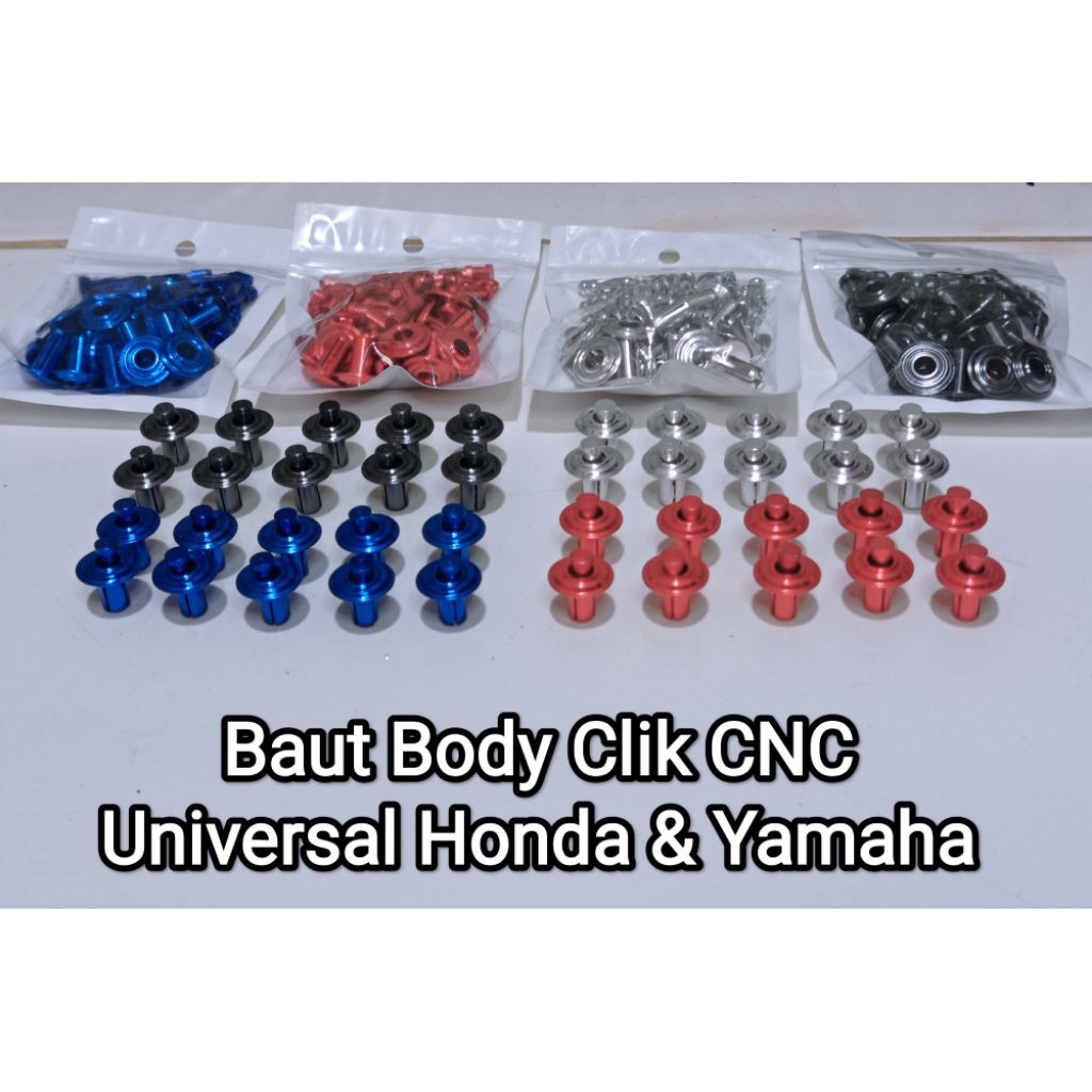 (Harga 1pak isi 20set)Promo Baut Body Klik CNC Baut Body Klik Stainless Probolt CNC Universal Bisa H