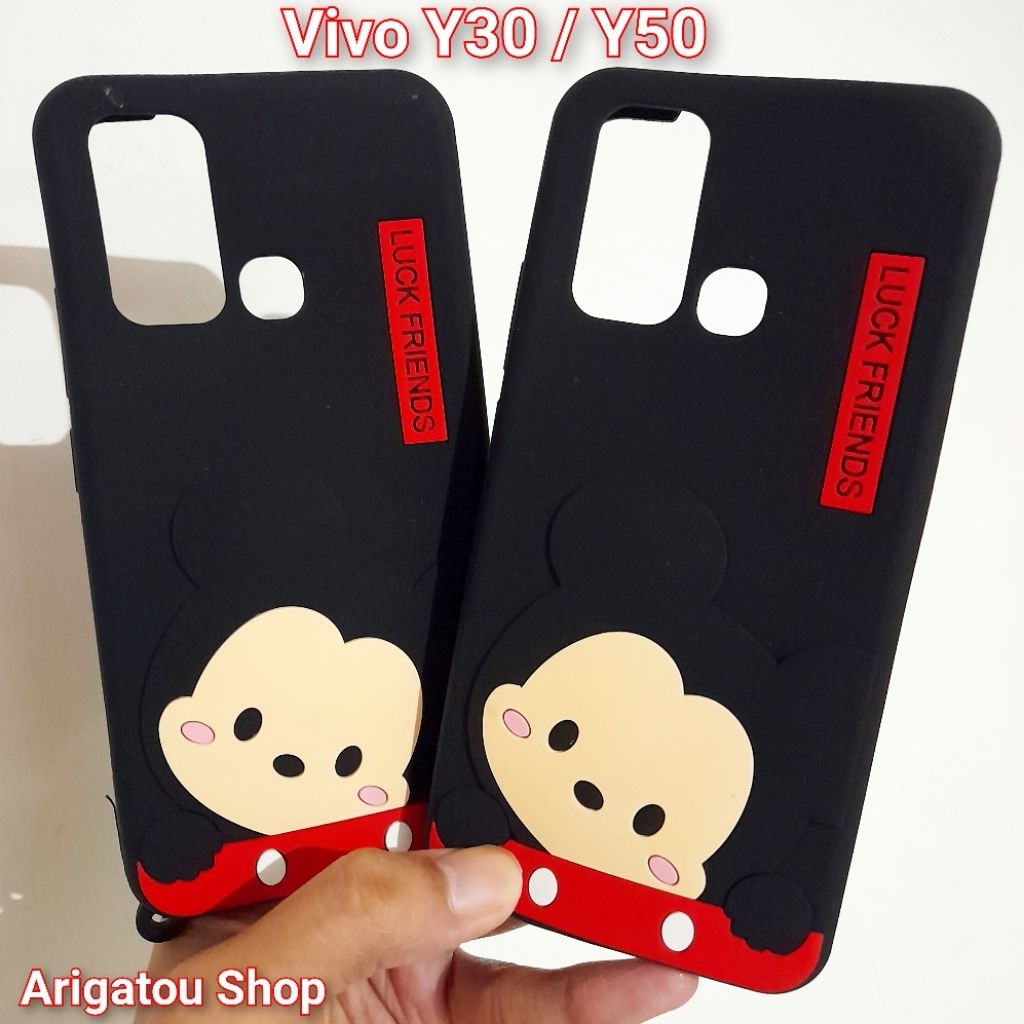 Vivo Y30 / Y50 Case Softcase Boneka 3D Silikon Karakter Tsum Tsum