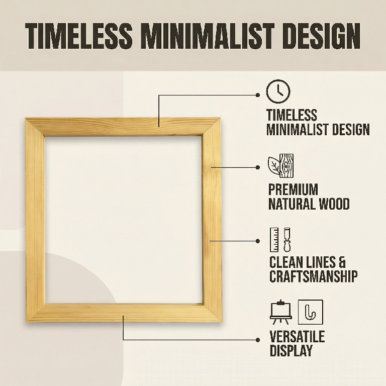 Frame Pigura Kayu 15x20 cm | Bingkai Foto Kayu Minimalis | Pigura Foto Meja & Dinding | Frame Foto E