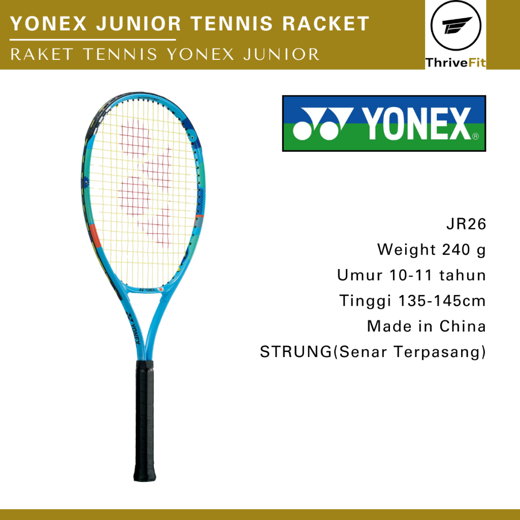 YONEX Junior Tennis Racket / Raket Tenis Junior Yonex