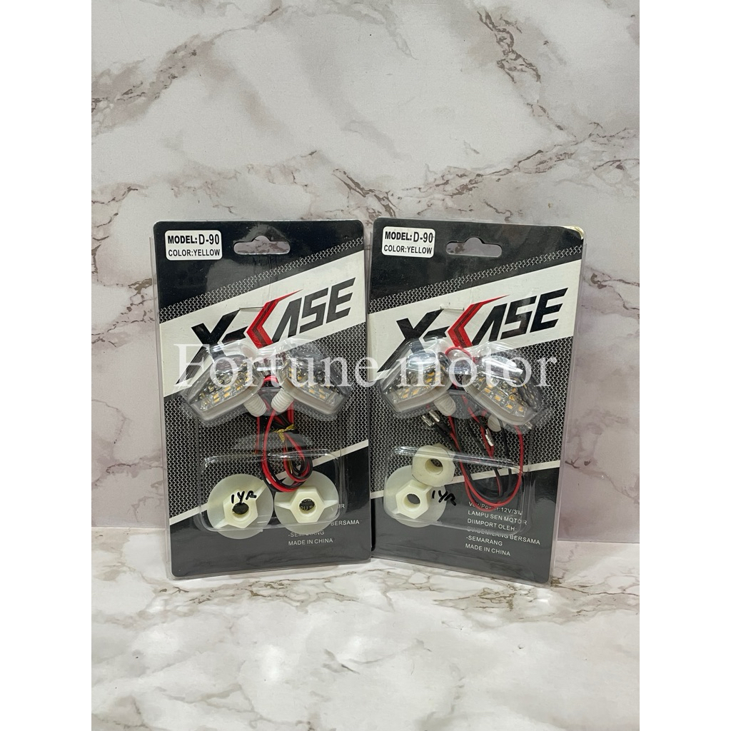 X - CASE LAMPU SEN 12V/3W D90 (YELLOW) ORIGINAL 1000% / LAMPU SEN MOTOR / LAMPU SEN KUNING / SEN MOT