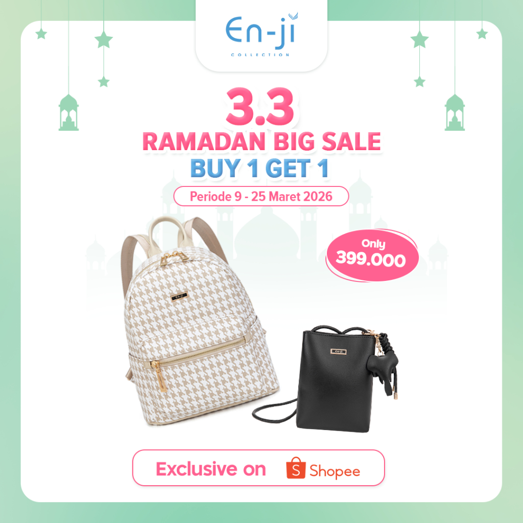 [BUNDLING] En-Ji Morae Backpack & En-Ji Jesol Slingbag Wanita