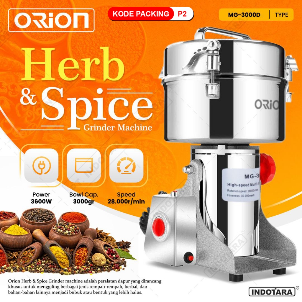Mesin Giling Bumbu Rempah/ Penepung/ Orion Spice Herb Grinder