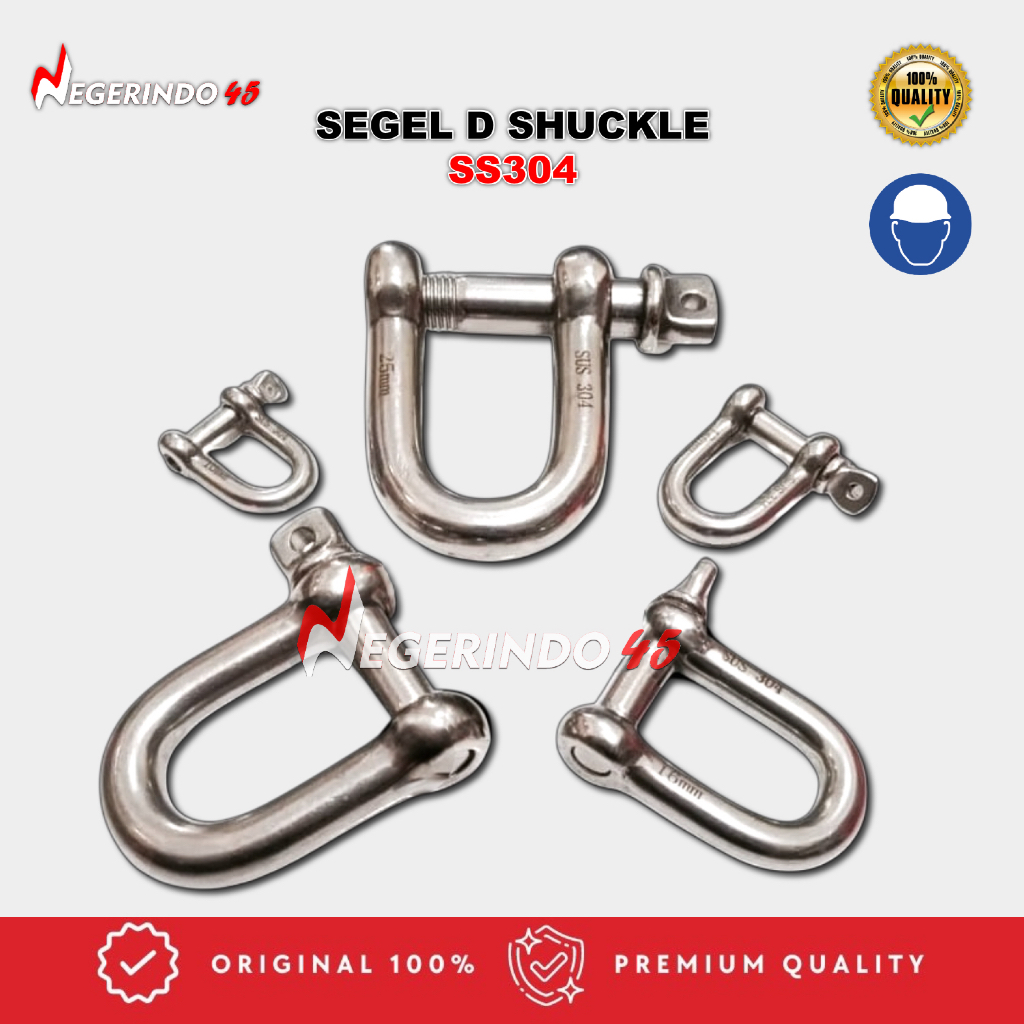 SEGEL D SS 304 10MM 12MM 16MM / SEGEL STAINLESS 304 / SHACKLE D SS304