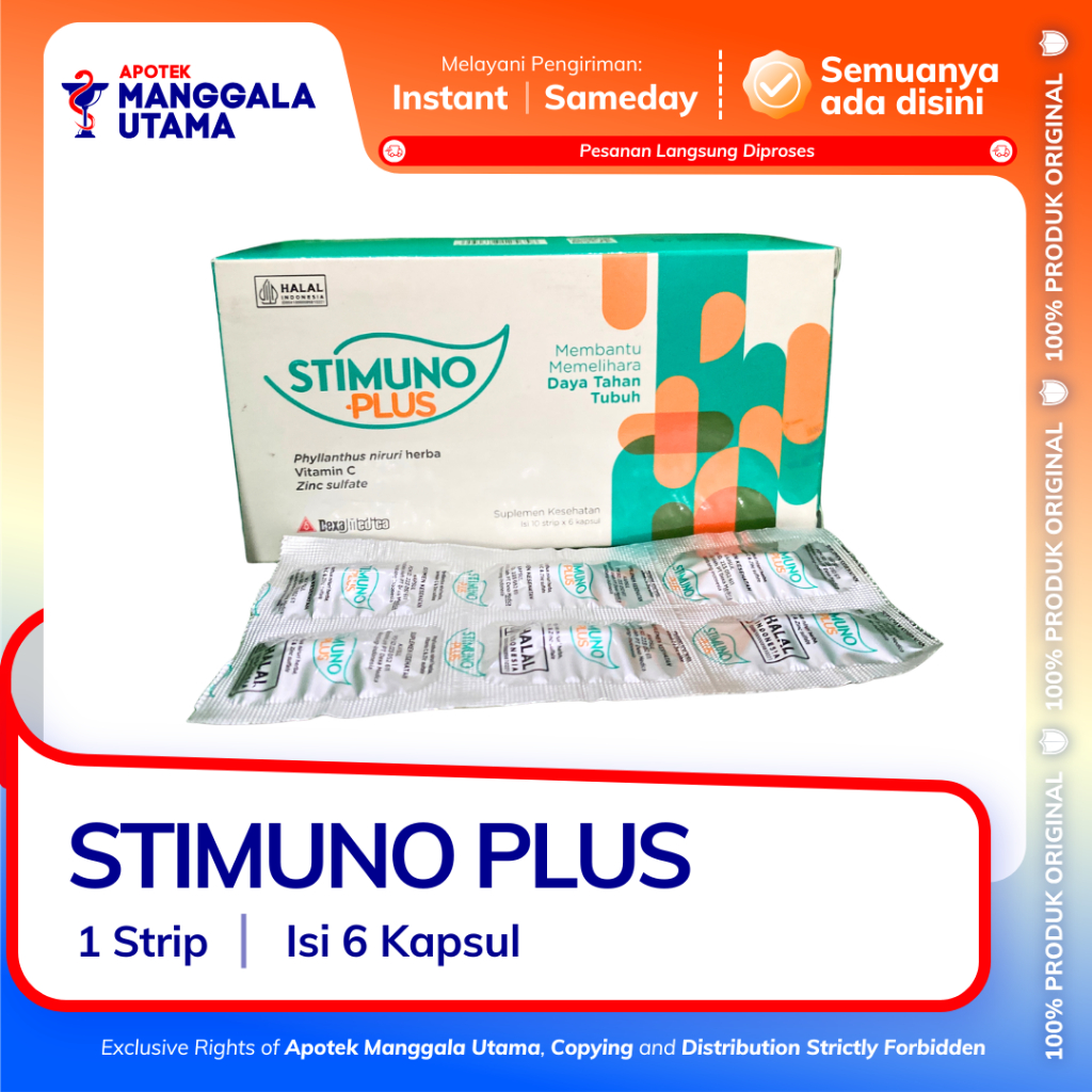 STIMUNO PLUS PER STRIP 6 KAPSUL - SUPLEMEN DAYA TAHAN TUBUH