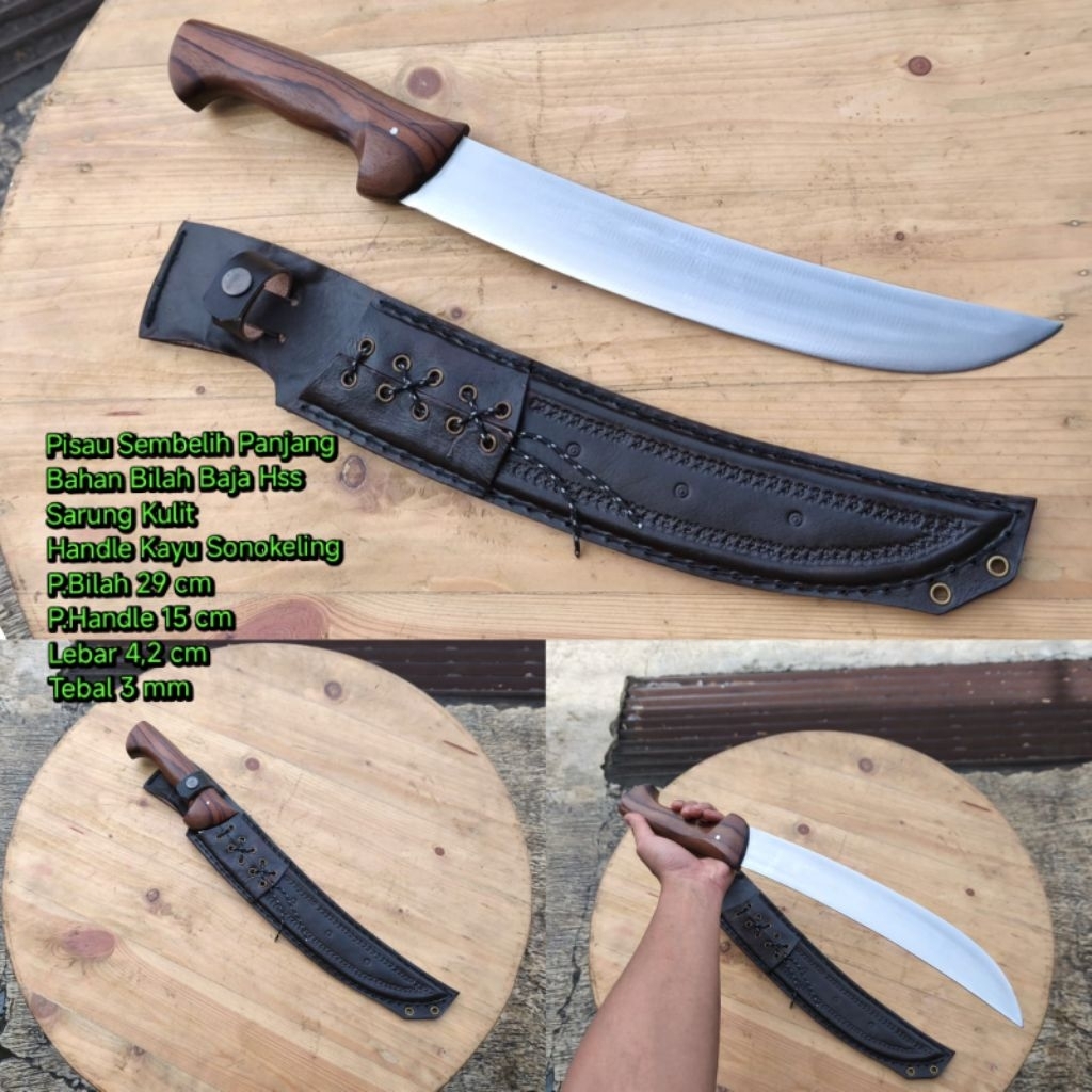 pisau daging sembelihan baja hss super