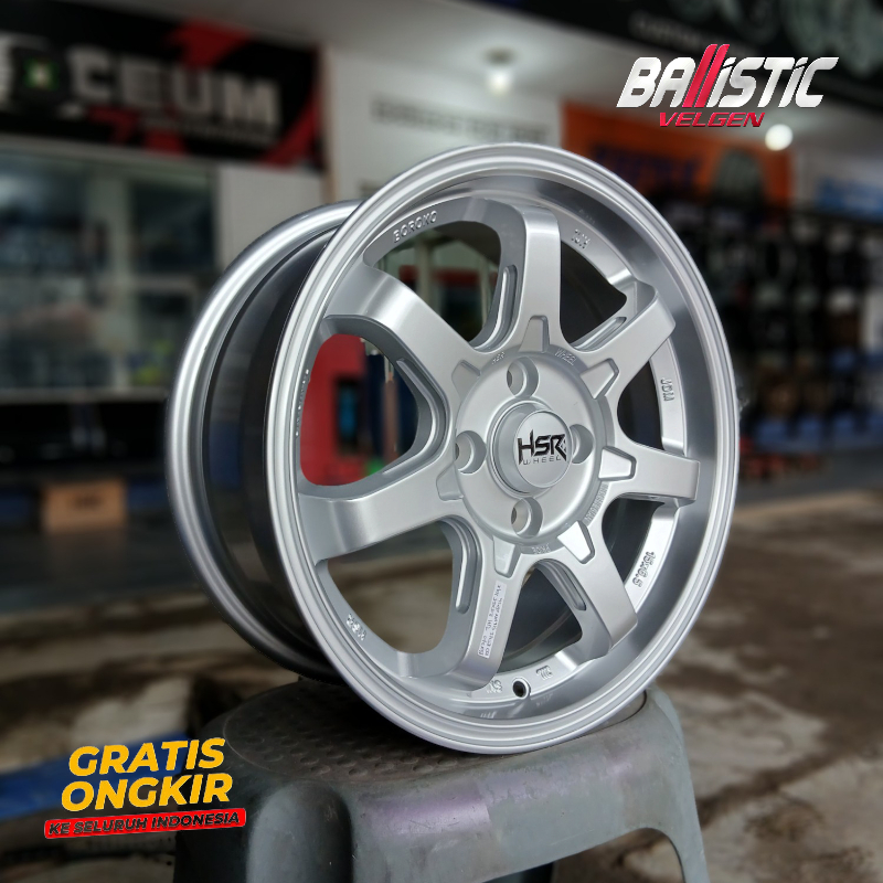 Velg Mobil R15 TE37 Lebar 65 Et 42 Silver HSR Boroko Tjh Pelek Racing Freed Jazz Karimun Mobilio