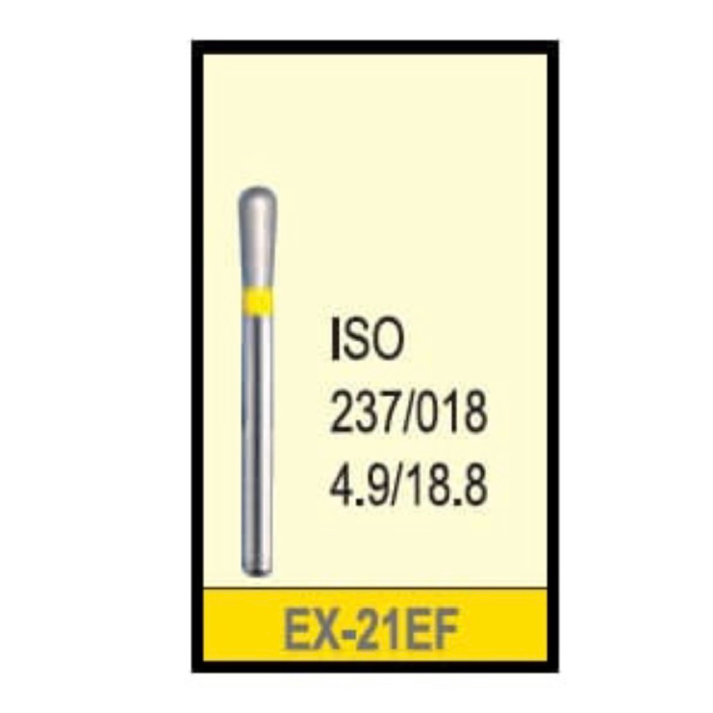 dental polishing bur / mata bur polish dental / pita kuning polish komposit ex 21 ef bentuk korek