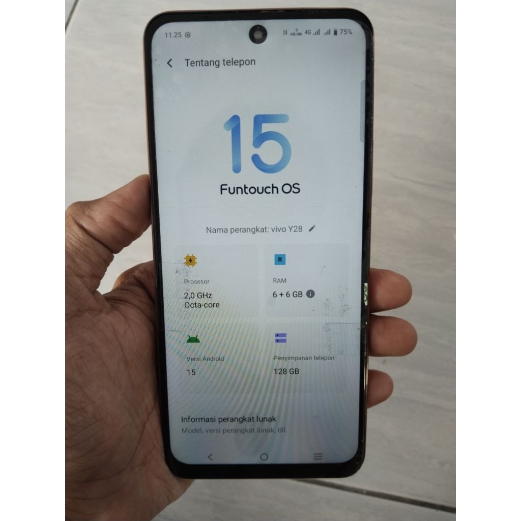 mesin vivo y28 4g 6/128 tidak normal