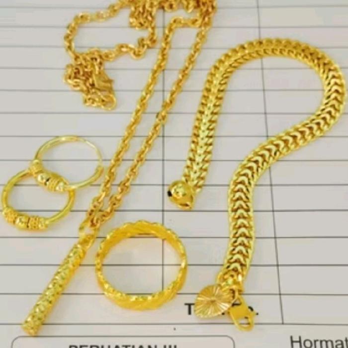 Set Perhiasan Titanium Dewasa Anti Karat