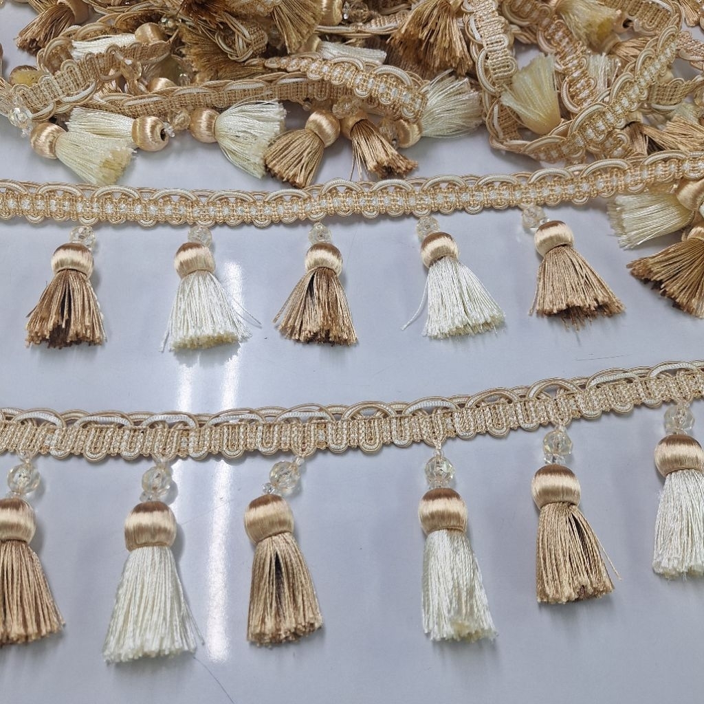 Renda RA07 Cream Ready Stok || Renda Gorden Simple || Renda Gorden Meteran Termurah