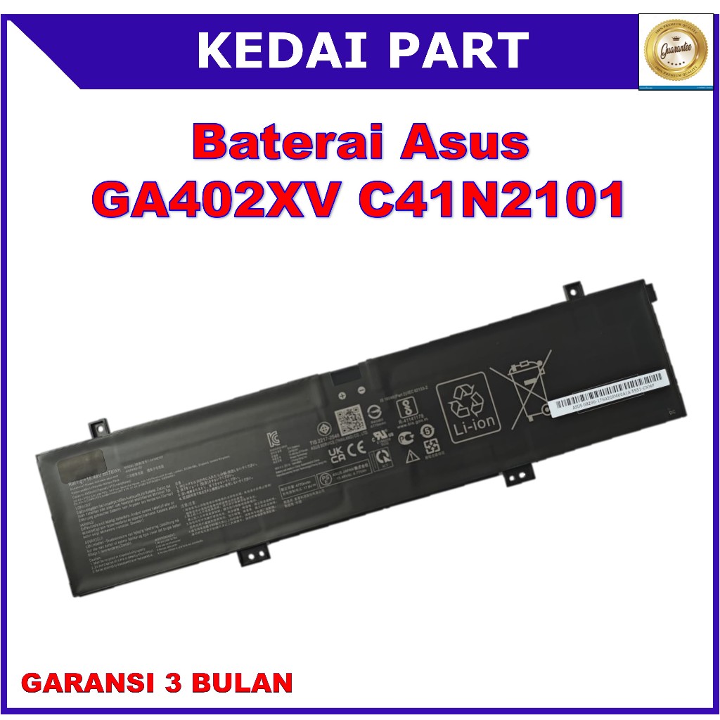 Baterai ASUS ROG Zephyrus G14 GA402 GA402XV GA402R GA402RK GA402RJ C41N2101