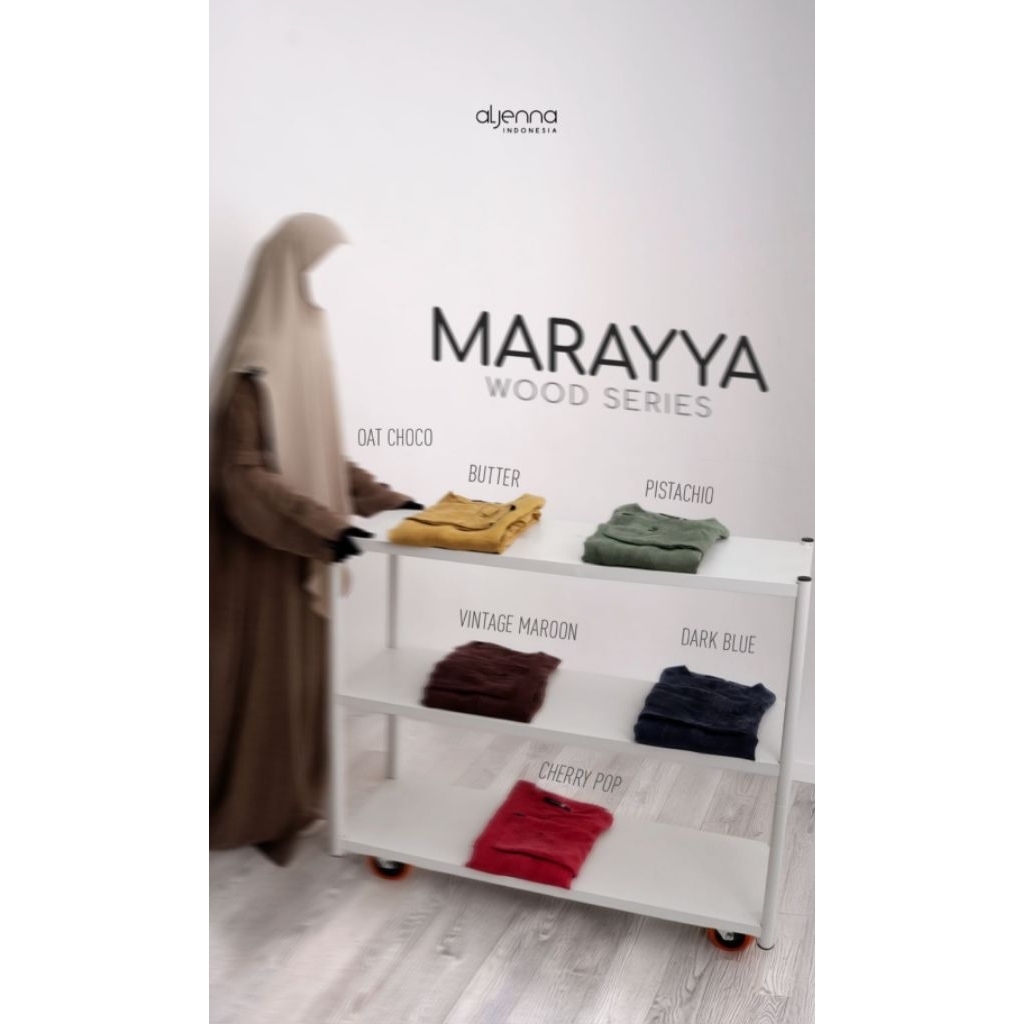 NWT Marayya Abaya Wood Cupro Jacquard by aljenna.id