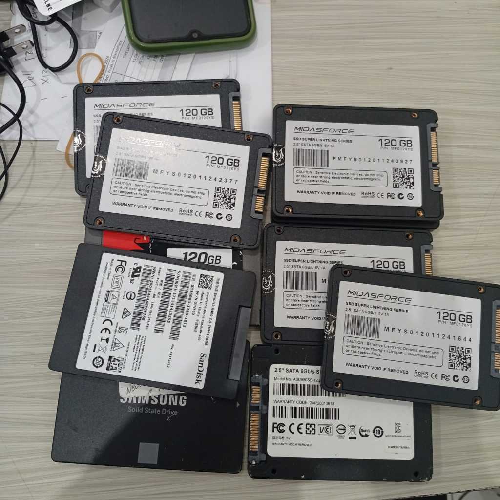 SSD SATA 2.5" 120gb second bisa di install windows - save data - bootable sentinel 80% - 100%