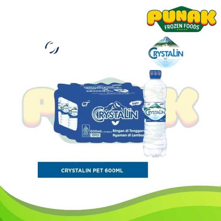 CRYSTALIN Air Mineral 600ML Botol 24pcs Sumber Mata Air Pegunungan Air Mineral