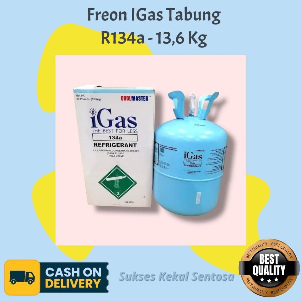 Freon IGas R134a Tabung / Murni R134a Berat 13.6 Kg