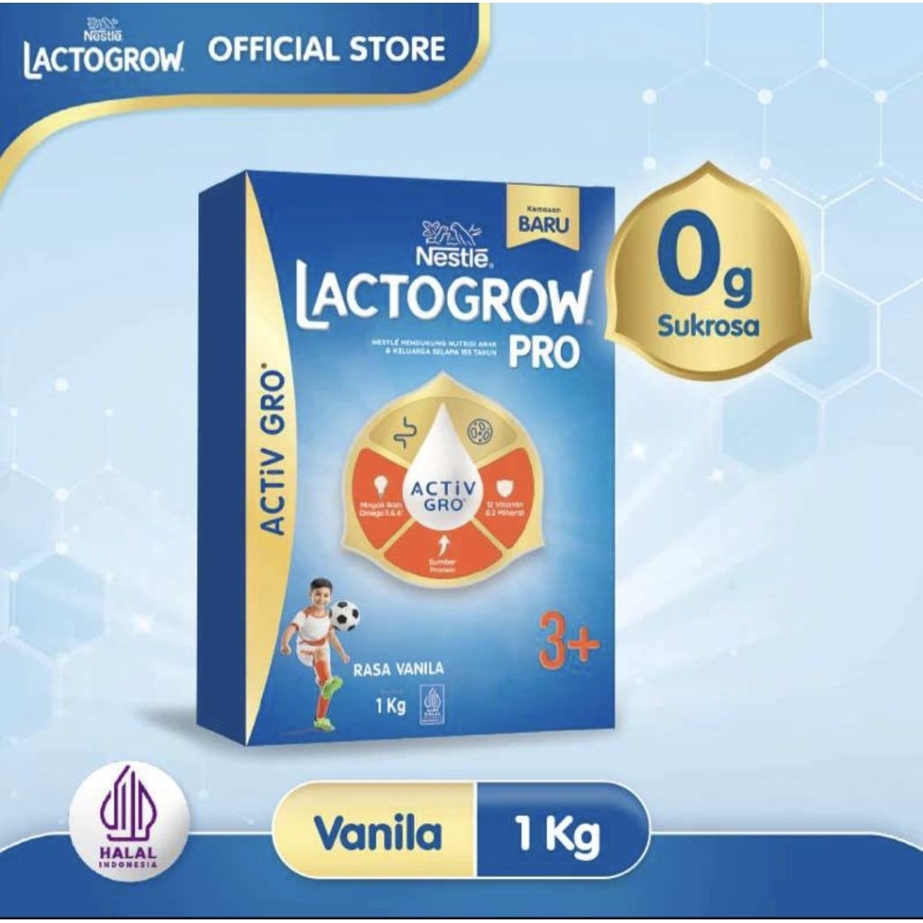 CLEARANCE SALE. Lactogrow 3+ madu vanila 735gr. Susu pertumbuhan anak 3 tahun ke atas