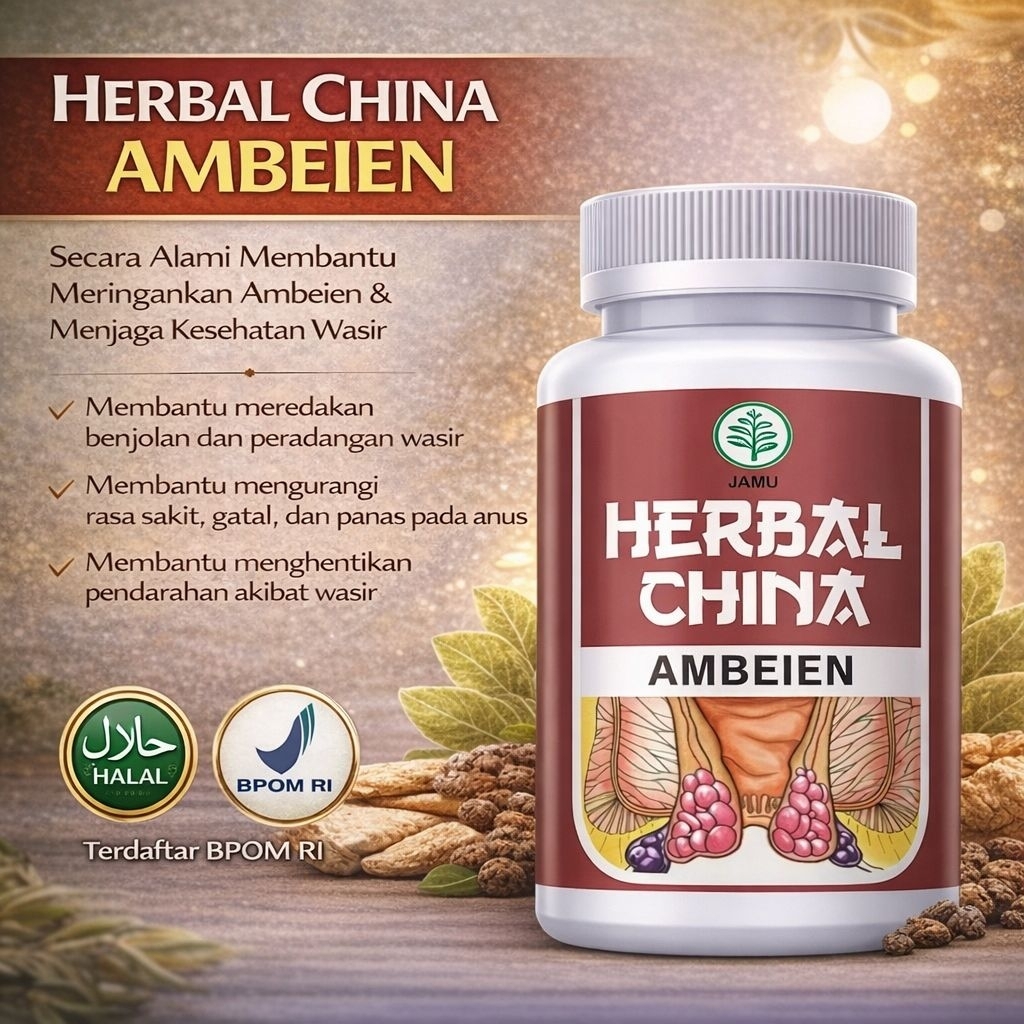 HERBAL CHINA Ambeien Halal BPOM Untuk Mengatasi Benjolan Meredakan Nyeri Akibat Ambeien dan Wasir He