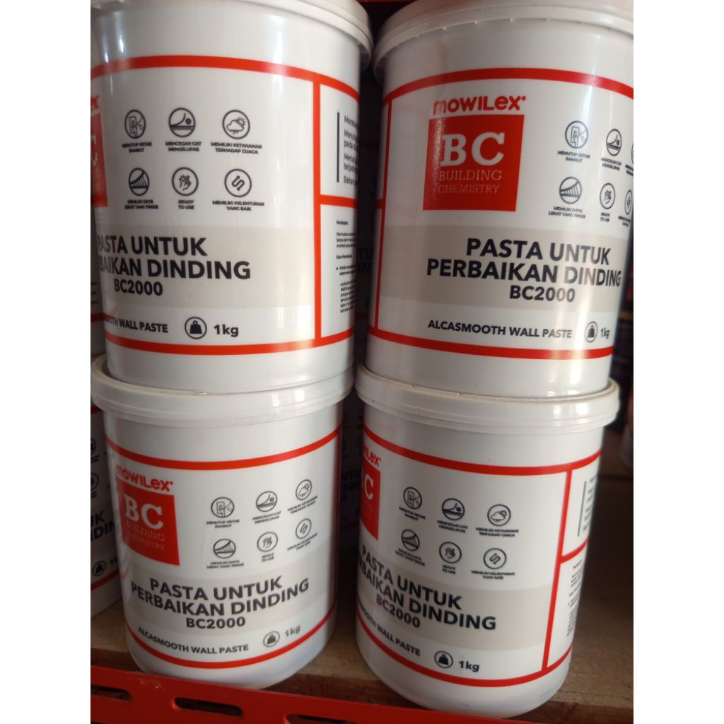 Dempul Kayu BC Mowilex 1kg dan 2.5kg