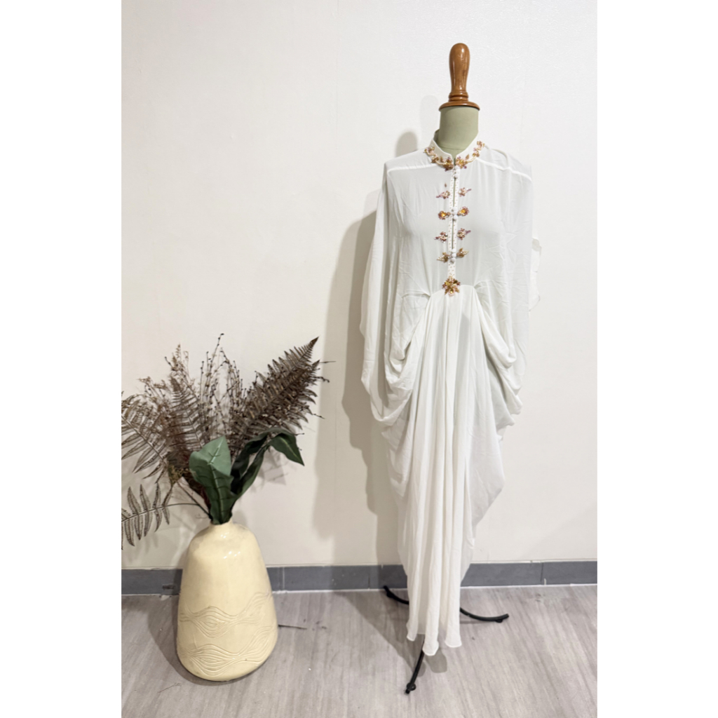 Gamis Putih Kaftan Brilliant Girl