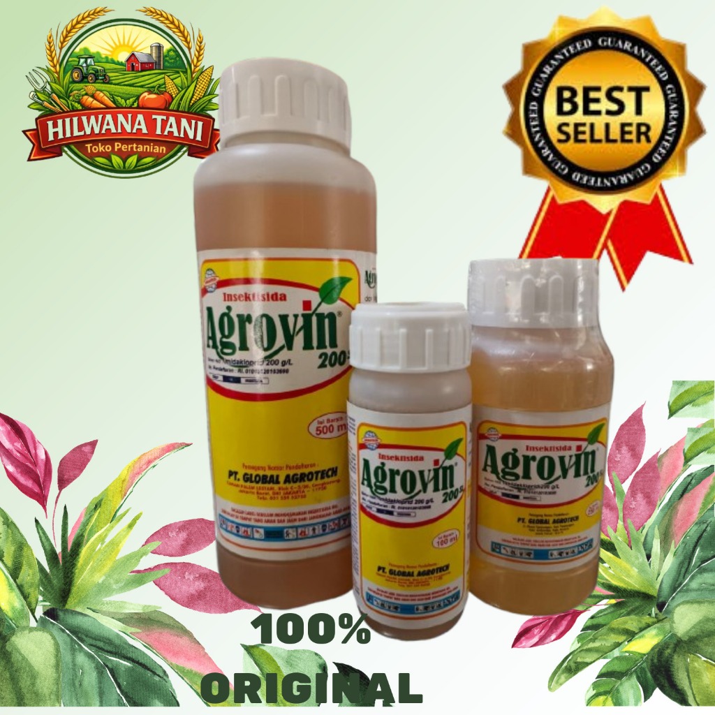 Insektisida AGROVIN Imidakloprid 200gl (100ml, 250ml,500ml )Obat Pembasmi Hama Tanaman