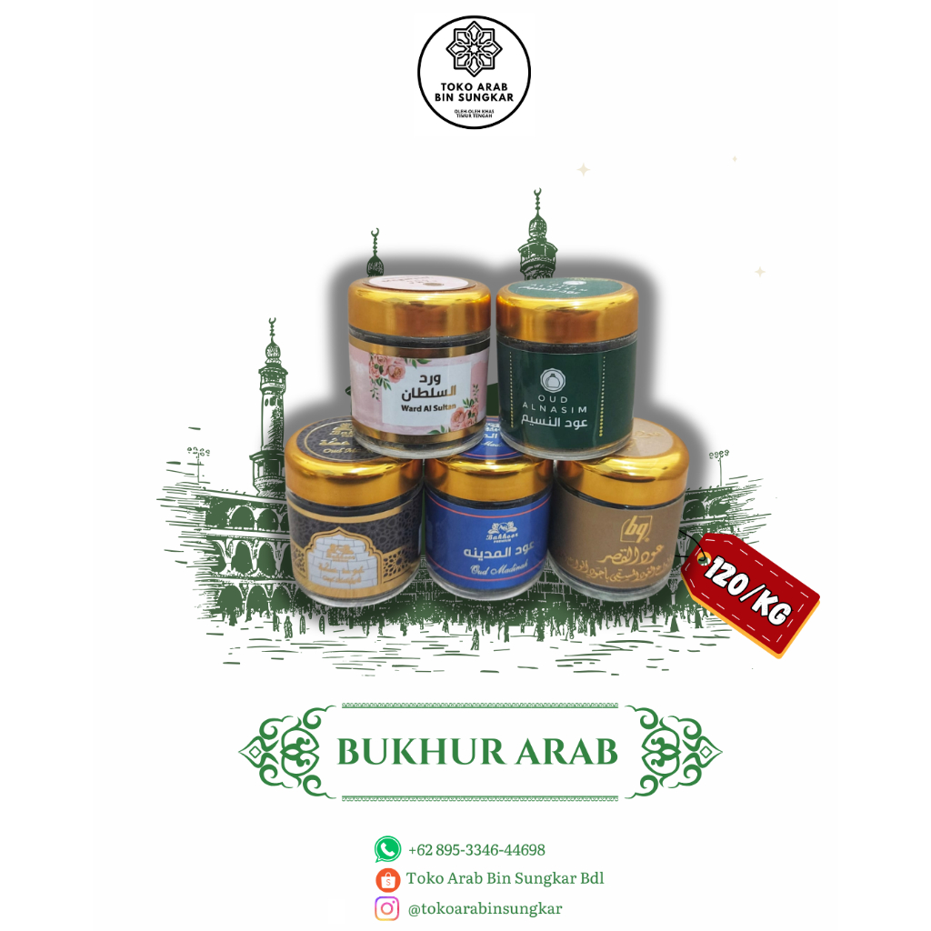 Bukhur Wewangian Arab Sunnah Original | Bakhoor Aroma Masjid Mekkah Madinah | Pengharum Rumah & Ibad