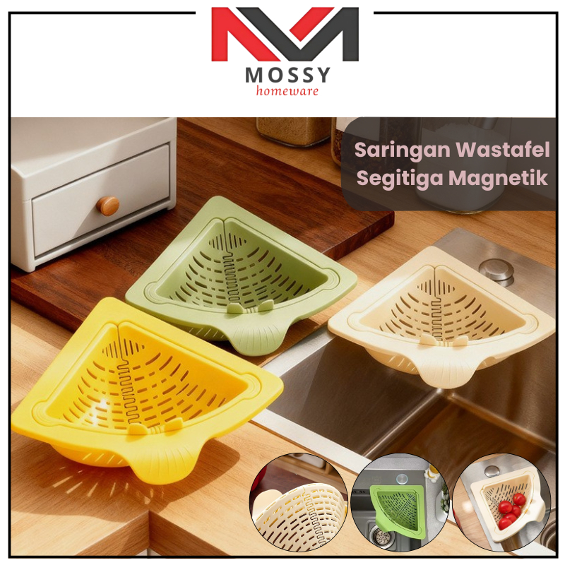 MOSSY Penyaring Sampah Wastafel Saringan Bak CuciPiring Sudut Dapur/Rak Penyaring Sampah Wastafel/Sa