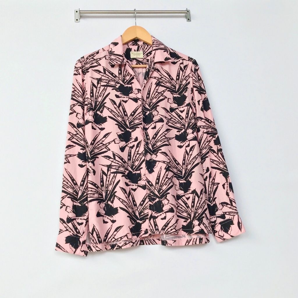 M Kemeja Lengan Panjang NUDIE JEANS Vidar Hawaii