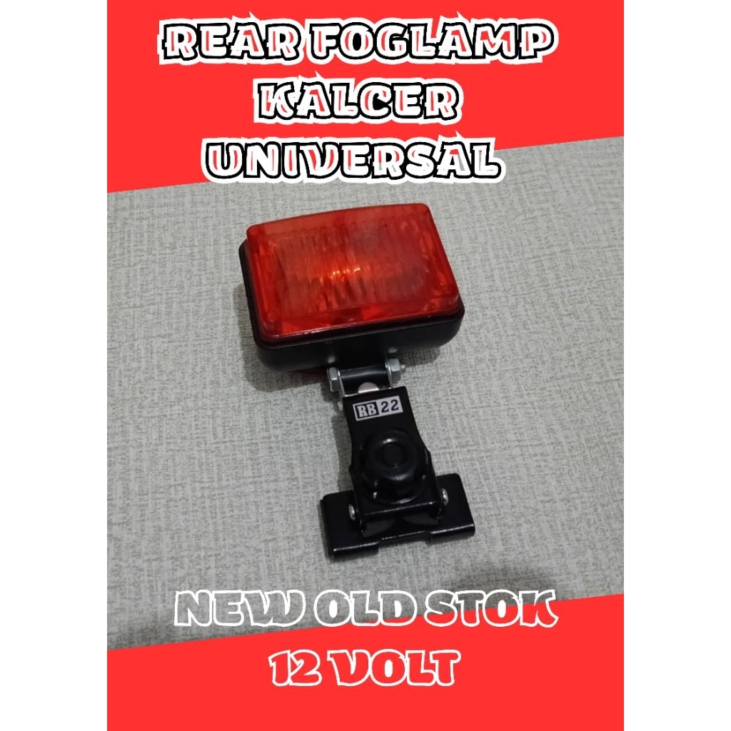 REAR FOGLAMP KALCER UNIVERSAL 12VOLT + BRAKET