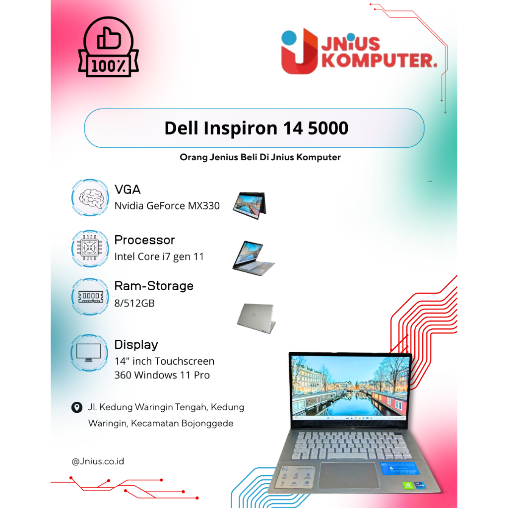 Dell Inspiron 14 5000/core i7 gen 11/8/512GB/NVIDIA Geforce MX330