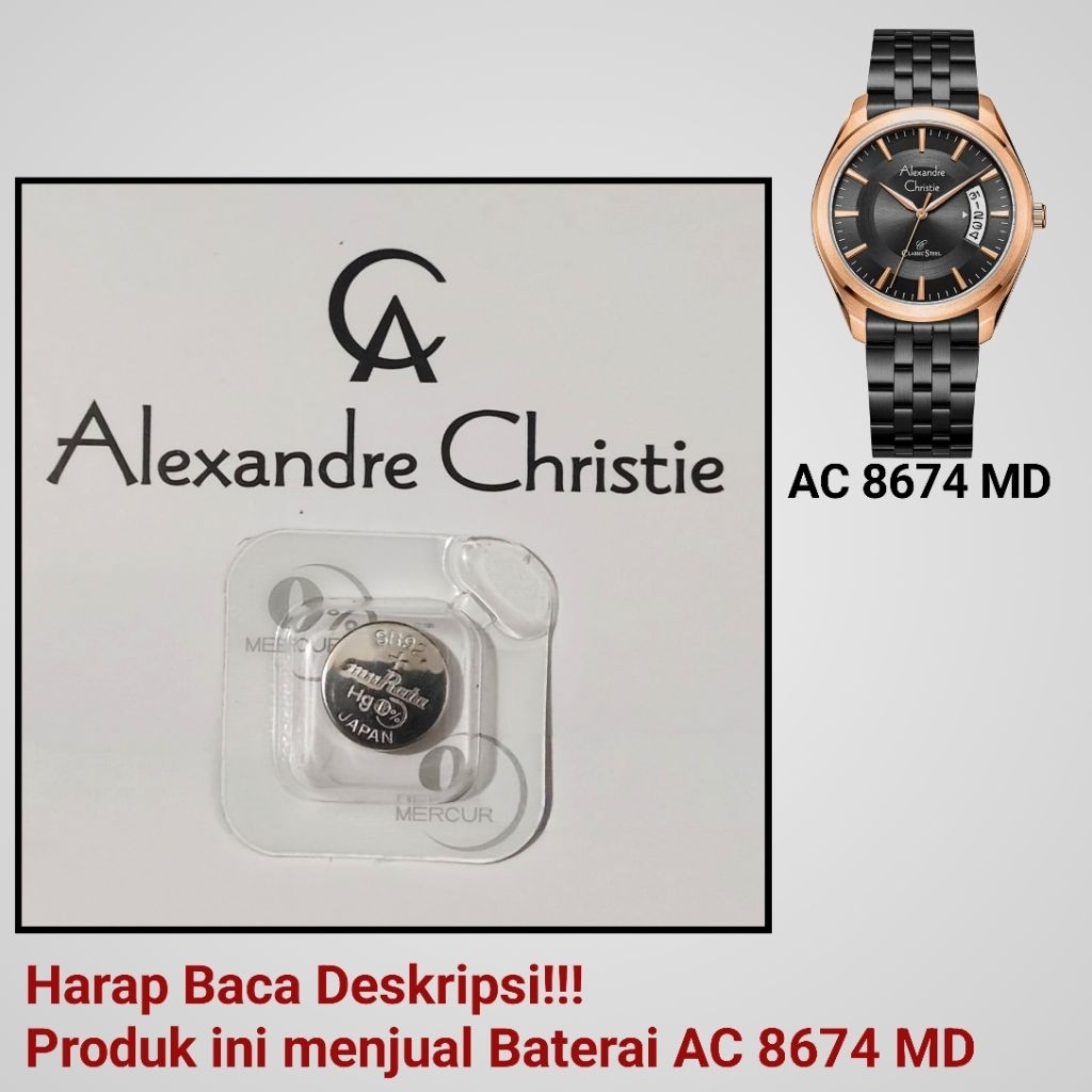 Baterai Jam Tangan Alexandre Christie AC 8674 MD