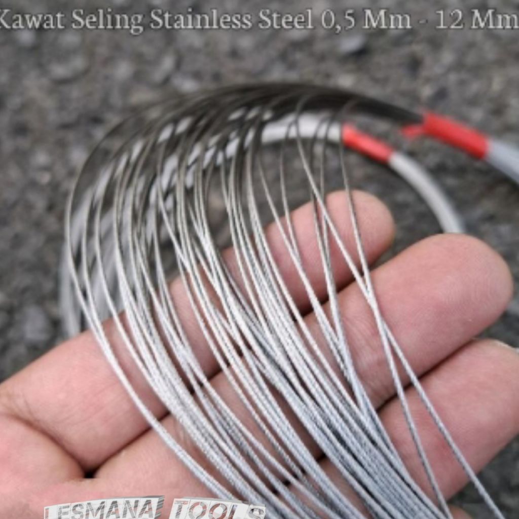 kawat seling stainless steel 0,5MM 0,8MM 1MM 1,2mm 1,5MM 2MM 3MM 4MM  Sling stainless terbaik