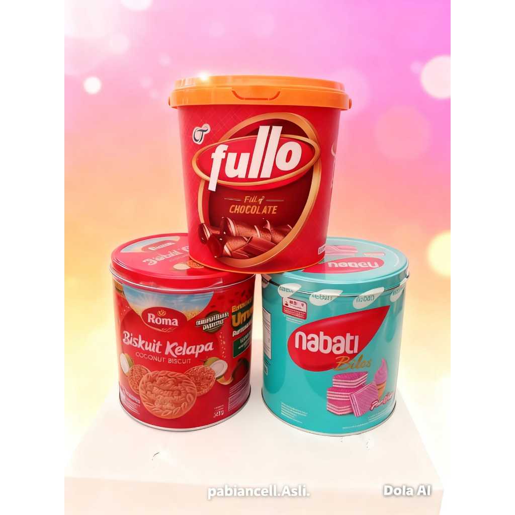 Paket 3 kaleng Roma kelapa kaleng 345g /fullo jar/ nabati kaleng