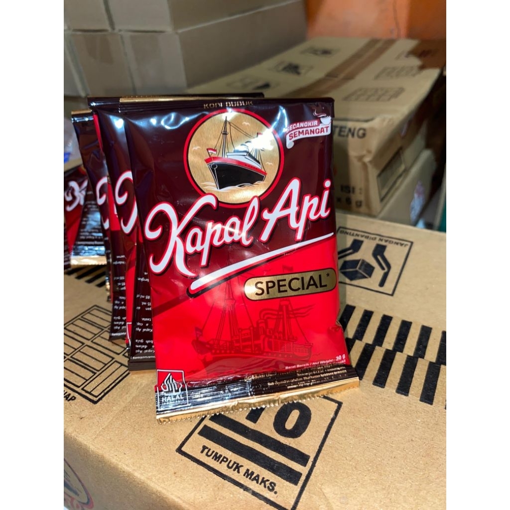 KOPI KAPAL API | KOPI MURNI TANPA GULA | KAPAL API SPESIAL 1 SACHET