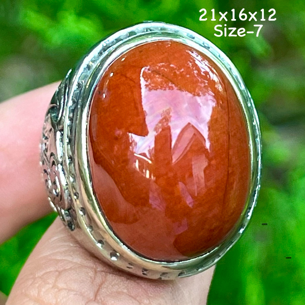 Cincin Batu Akik Natural Yaman Hati Ayam (Asli Alam)