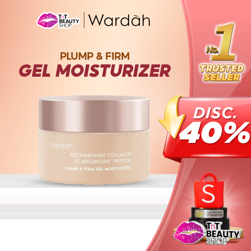 Wardah Plump & Firm Recombinant Collagen + 2% Argireline Peptide Gel Moisturizer 30g TnT Beauty Shop